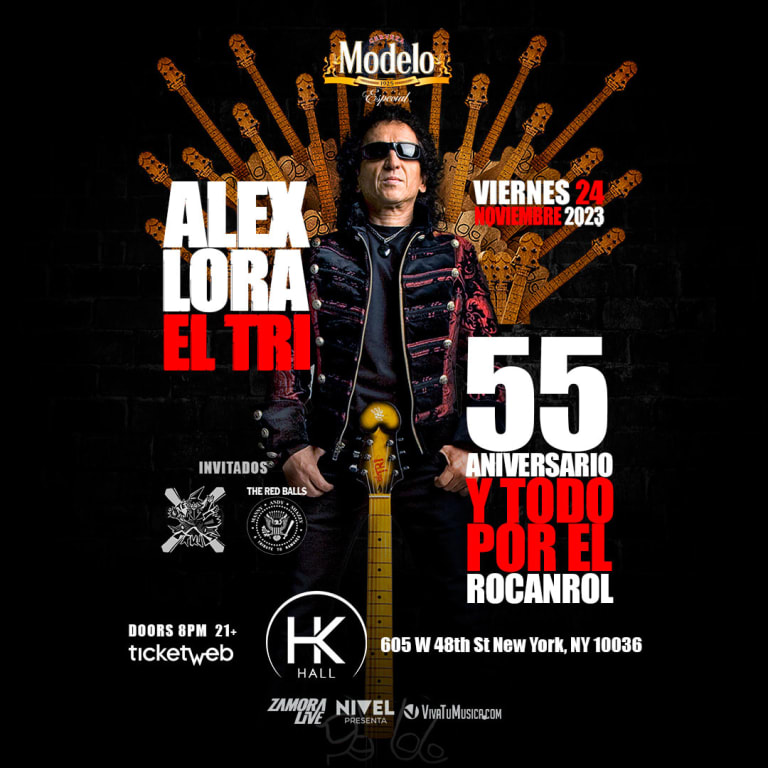Event - ALEX LORA, EL TRI - 55 Aniversario y todo el rocanrol - New York, New York - November 24, 2023 | concert tickets