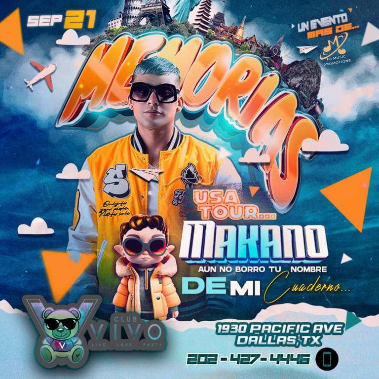 Event - MAKANO MEMORIAS TOUR USA - DALLAS - Dallas, Texas - September 21, 2023 | concert tickets