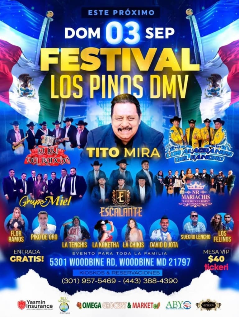 Event - FESTIVAL LOS PINOS DMV - WOODBINE MARYLAND - Woodbine, Maryland - September 3, 2023 | concert tickets