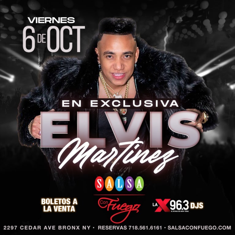 Event - Elvis Martinnez Exclusivo - Bronx, New York - October 6, 2023 | concert tickets