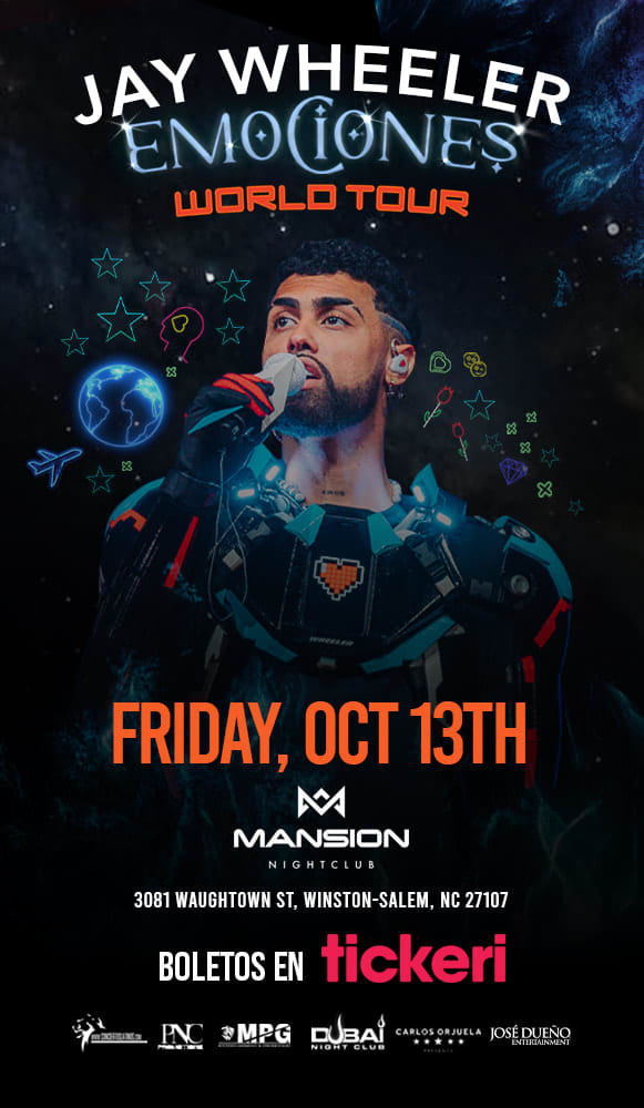 Event - Jay Wheeler - Emociones Tour  CANCELLED - Winston-Salem, North Carolina - October 13, 2023 | concert tickets
