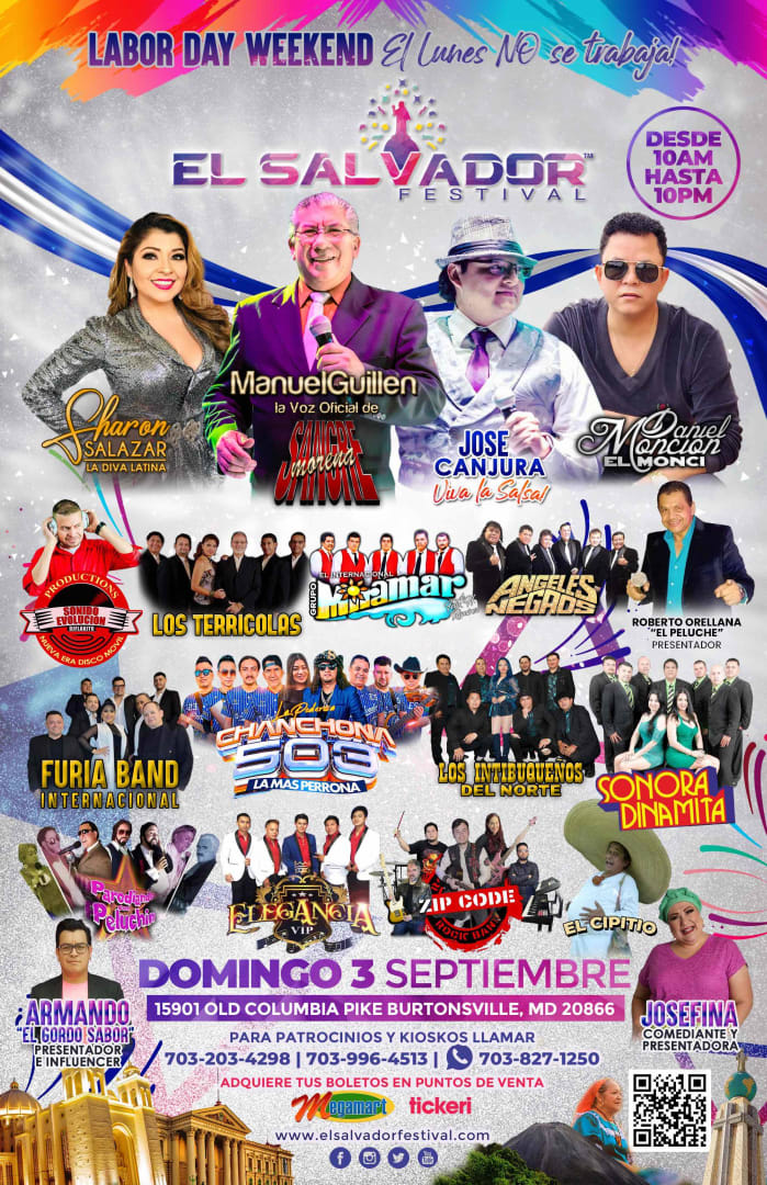 Event - EL SALVADOR FESTIVAL 2023 - Hyattsville, Maryland - September 3, 2023 | concert tickets