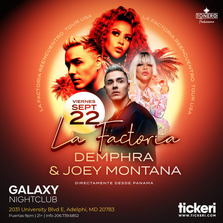 Event - LA FACTORIA DEMPHRA Y JOEY MONTANA EN  MARYLAND - Hyattsville, Maryland - September 22, 2023 | concert tickets