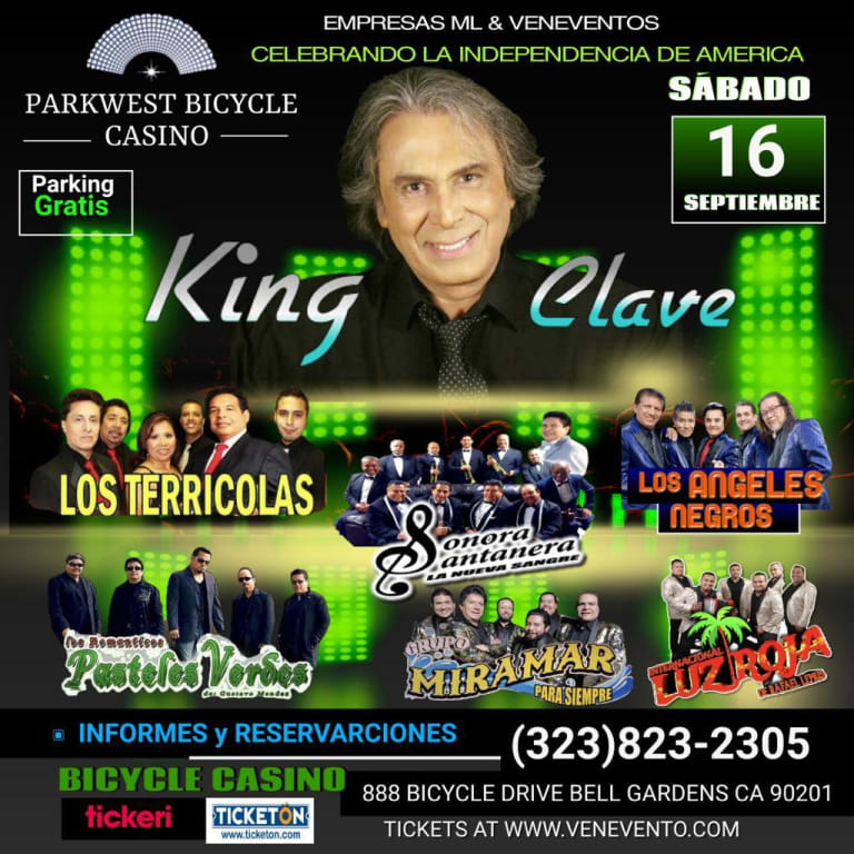 Event - KING CLAVE , LOS TERRICOLAS , SONORA SANTANERA , LOS ANGELES NEGROS EN VIVO !  - Bell Gardens, California - September 16, 2023 | concert tickets