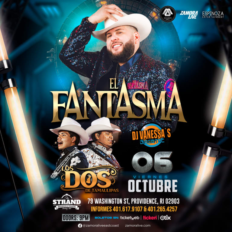 Event - EL FANTASMA Y LOS DOS DE TAMAULIPAS en vivo en Providence, RI - Providence, Rhode Island - October 6, 2023 | concert tickets