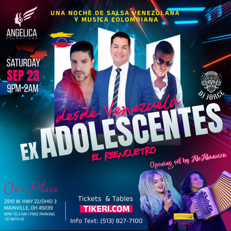 Event - ex ADOLESCENTES El Reencuentro, Ale Almanza & Mayreth Zambrano en Cincinnati - Maineville, Ohio - September 23, 2023 | concert tickets