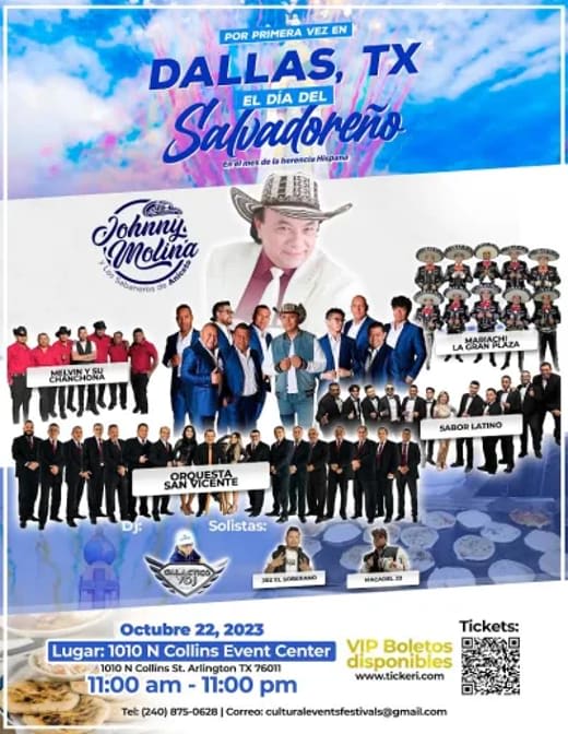 Event - EL Dia Del Salvadoreño 2023 ( KARLITA TE INVITA )  - Arlington, Texas - October 22, 2023 | concert tickets
