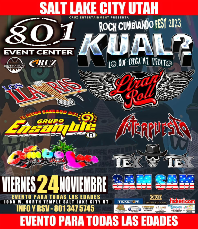 Event - ROCK CUMBIANDO FEST 2023 - KUAL? LOS LLARAS-LIRAN ROLL-INTERPUESTO-TEX TEX SAM SAM-EL COMBO LOCO - Long Beach, California - November 24, 2023 | concert tickets