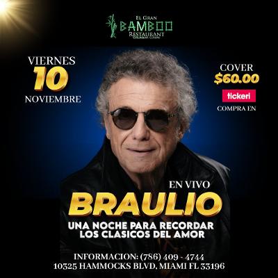 Event - BRAULIO EN CONCIERTO - SOLD OUT - Miami, Florida - November 10, 2023 | concert tickets