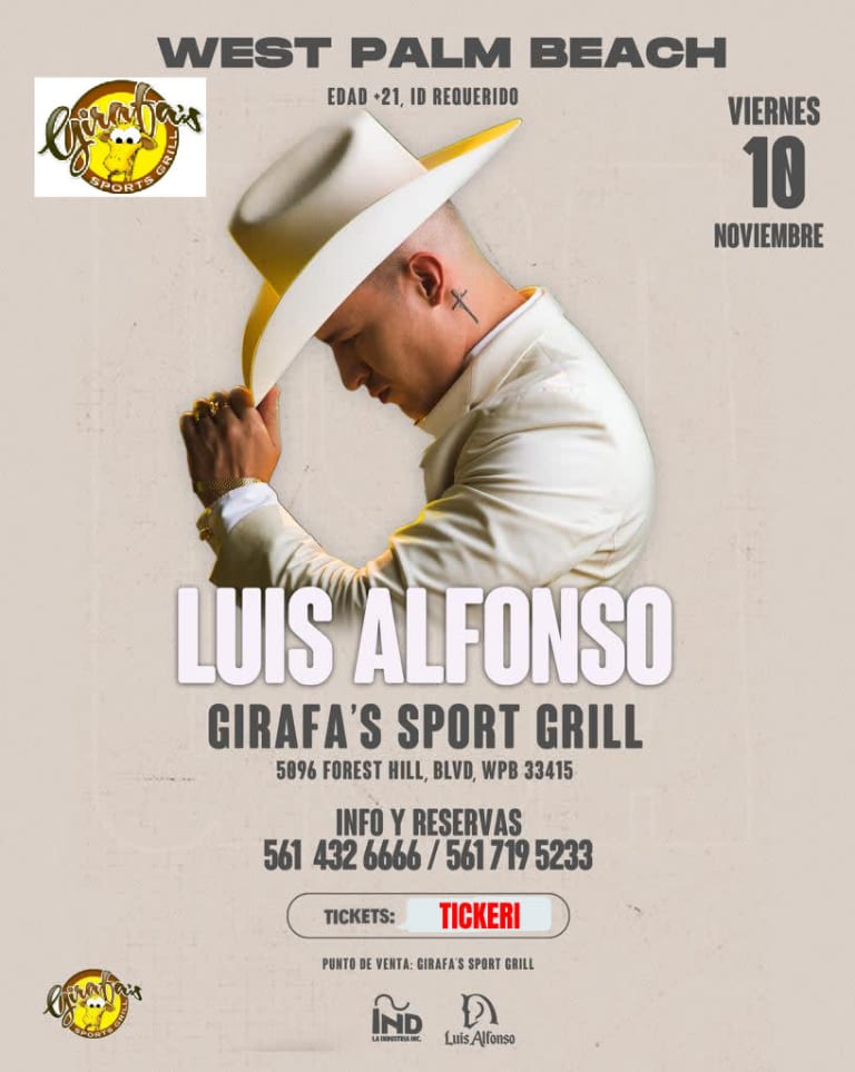 Event - LUIS ALFONSO en WEST PALM BEACH !! - West Palm Beach, Florida - November 10, 2023 | concert tickets