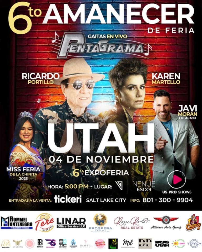 Event - 6to AMANECER DE FERIA EN SALT LAKE CITY UTAH !!! - Salt Lake City, Utah - November 4, 2023 | concert tickets