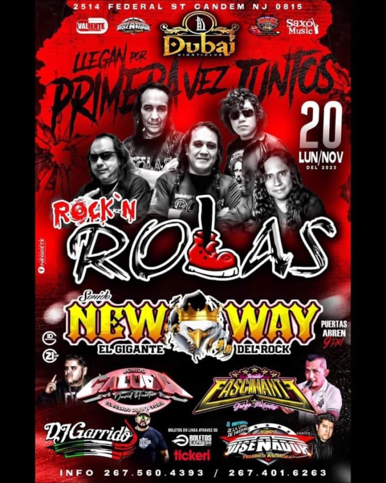 Event - ROCK’N ROLAS EN VIVO ! - Camden, New Jersey - 20 de noviembre de 2023 | concert tickets