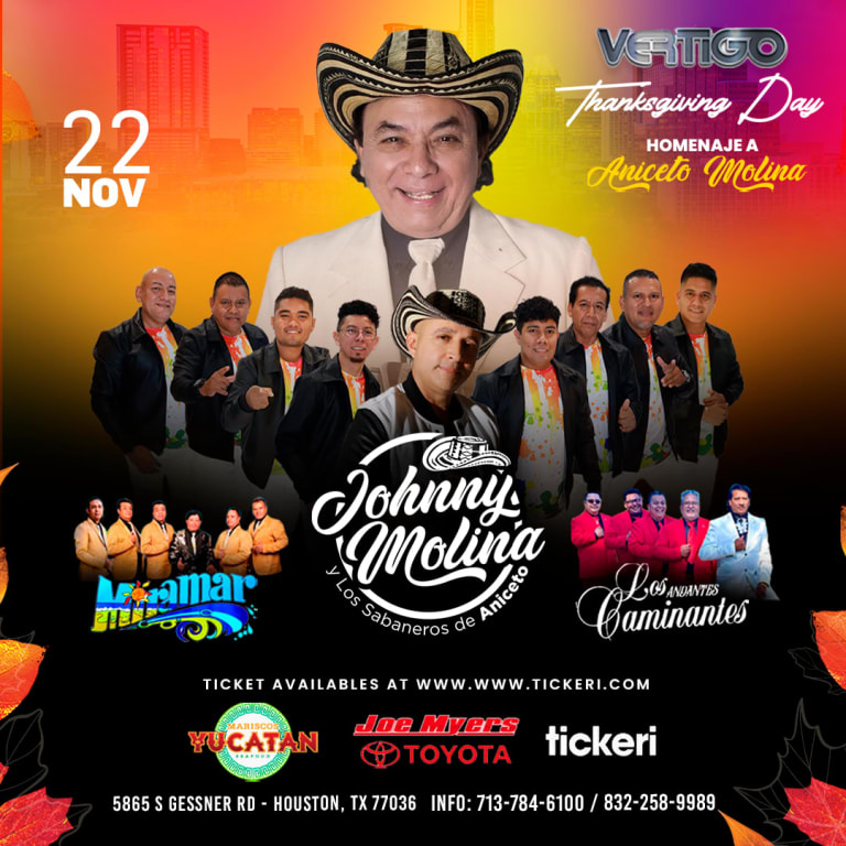 Event - Thanksgiving Homenaje Aniceto Molina  - Houston, Texas - November 22, 2023 | concert tickets