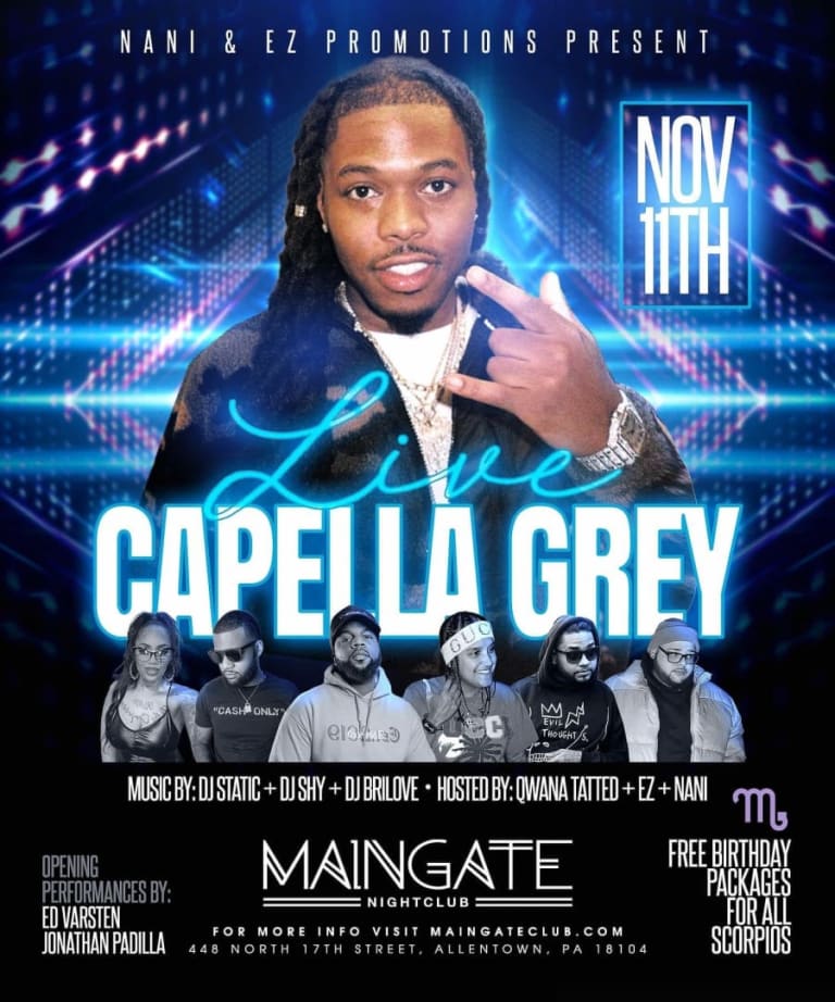 Event - Capella Grey LIVE ! - Allentown, Pennsylvania - November 11, 2023 | concert tickets