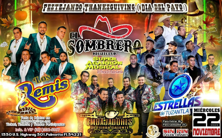 Event - LOS REMIS , EMBAJADORES DE TIERRA CALIENTE , ESTRELLAS DE TUZANTLA EN VIVO ! - Palmetto, Florida - November 22, 2023 | concert tickets