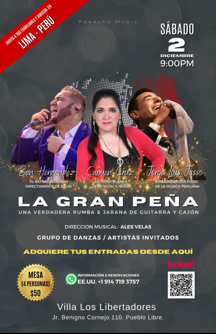 Event - LA GRAN PEÑA en Pueblo Libre, Lima, Perú - Pawling, New York - 2 de diciembre de 2023 | concert tickets