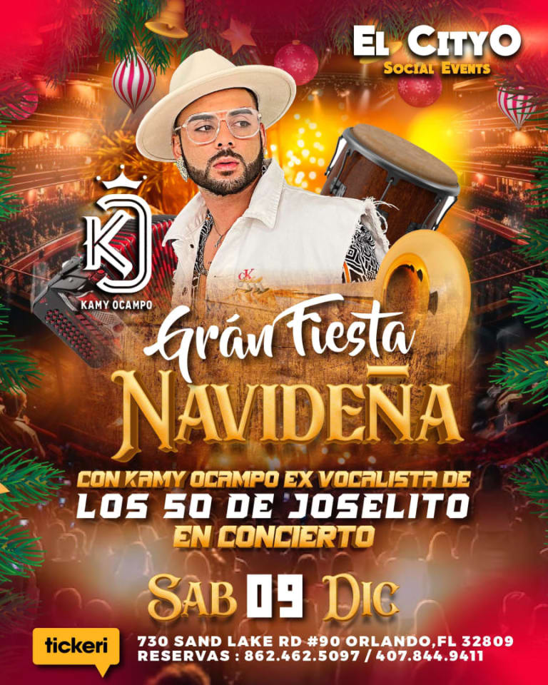 Event - GRAN FIESTA NAVIDEÑA KAMI OCAMPO EX VOCALISTA DE LOS 50 DE JOSELITO - Orlando, Florida - December 9, 2023 | concert tickets