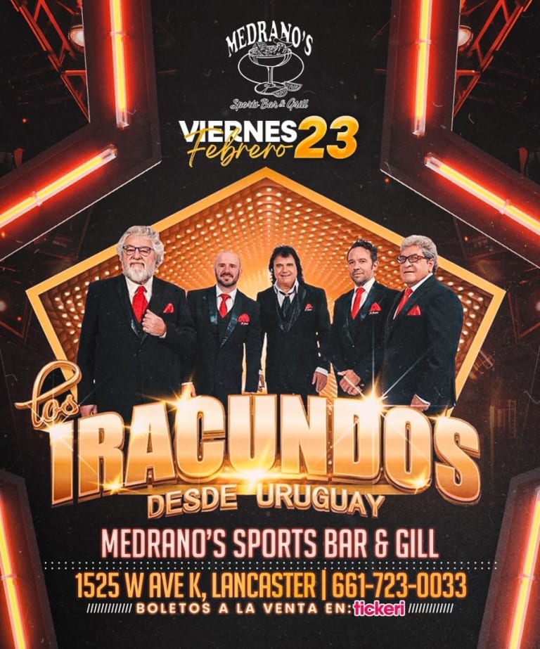 Event - LOS IRACUNDOS En Concierto LANCASTER CA. Medranos BAR & GRILL - Lancaster, California - February 23, 2024 | concert tickets