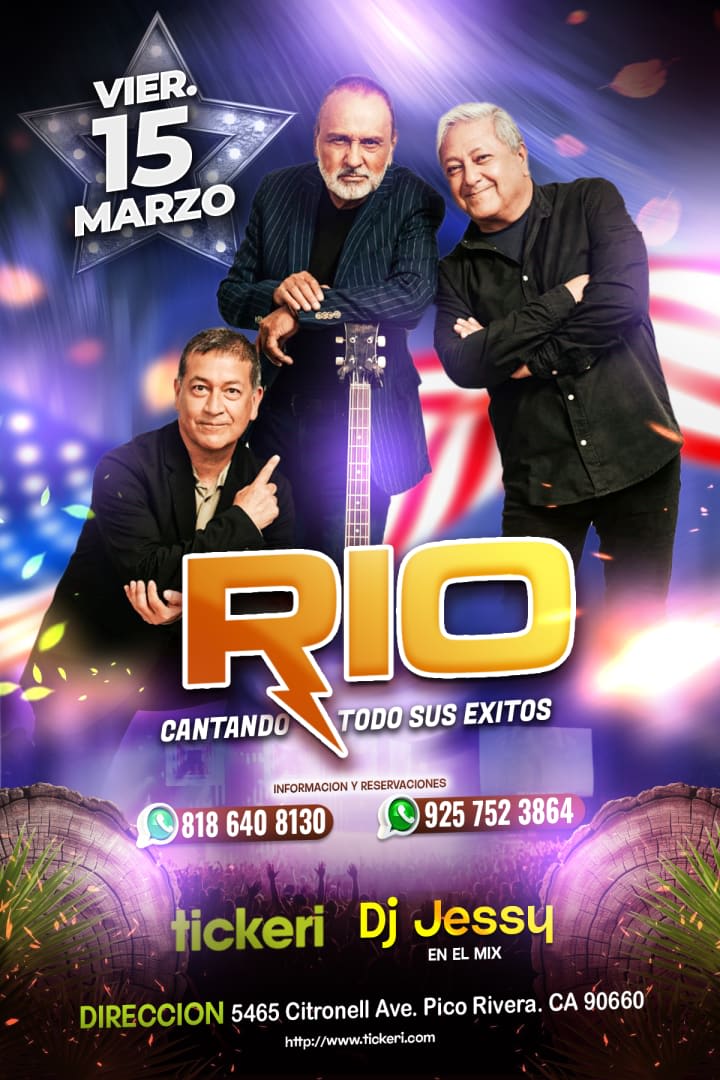 Event - ⚡️RIO ⚡️en concierto  - Pico Rivera, California - 15 de marzo de 2024 | concert tickets