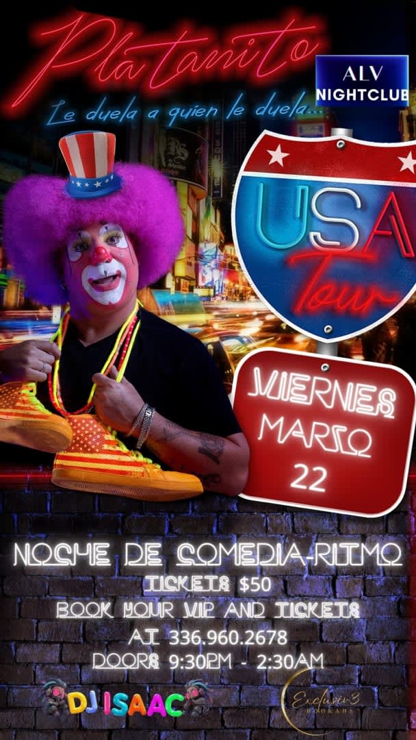 Event - Platanito en ALV - Winston-Salem, North Carolina - March 22, 2024 | concert tickets