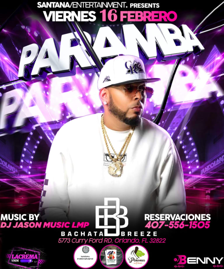 Event - PARAMBA AT BACHATA BREEZE - Orlando, Florida - February 16, 2024 | concert tickets