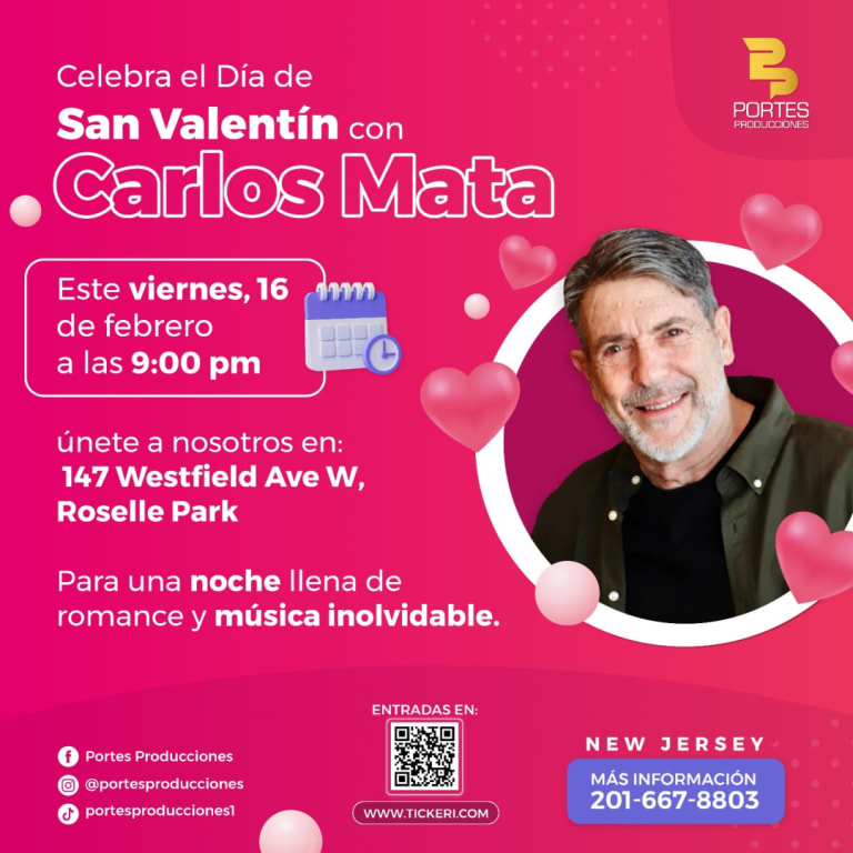 Event - CARLOS MATA EN CONCIERTO ! - Roselle Park, New Jersey - February 16, 2024 | concert tickets