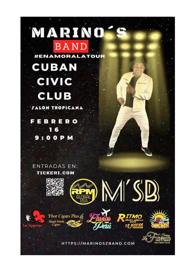 Event - Marino’s Band Concierto “ENAMÓRALA” - Tampa, Florida - February 16, 2024 | concert tickets