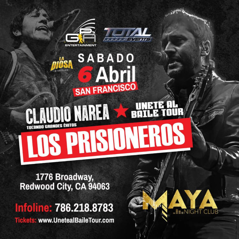 Event - SAN FRANCISCO**UNETE AL BAILE TOUR GRANDES EXITOS** "LOS PRISIONEROS" CLAUDIO NAREA - Redwood City, California - 6 de abril de 2024 | concert tickets