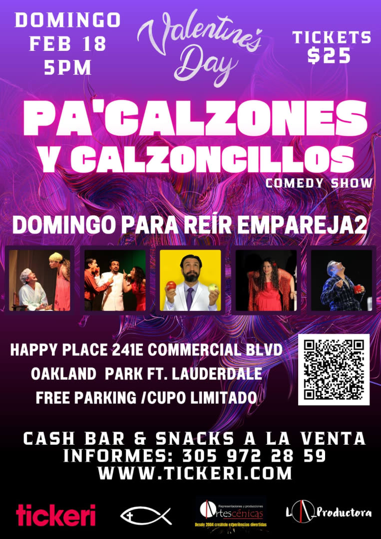 Event - DOMINGO PARA REÍR EMPAREJA2 EN HAPPY PLACE CANCELADO - Fort Lauderdale, Florida - February 18, 2024 | concert tickets