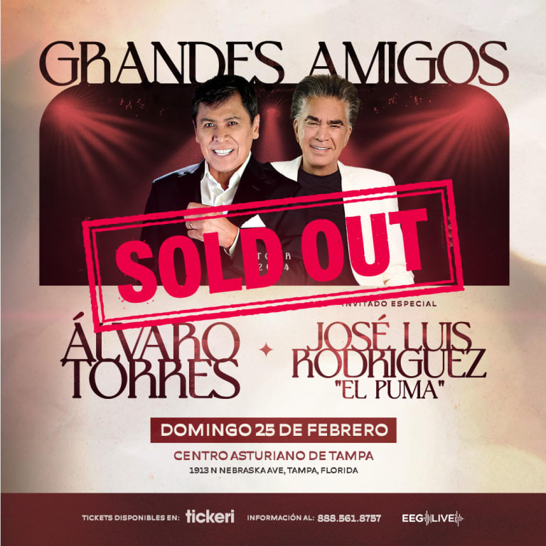 Event - ALVARO TORRES & JOSE LUIS RODRIGUEZ "EL PUMA" - Tampa, Florida - February 25, 2024 | concert tickets