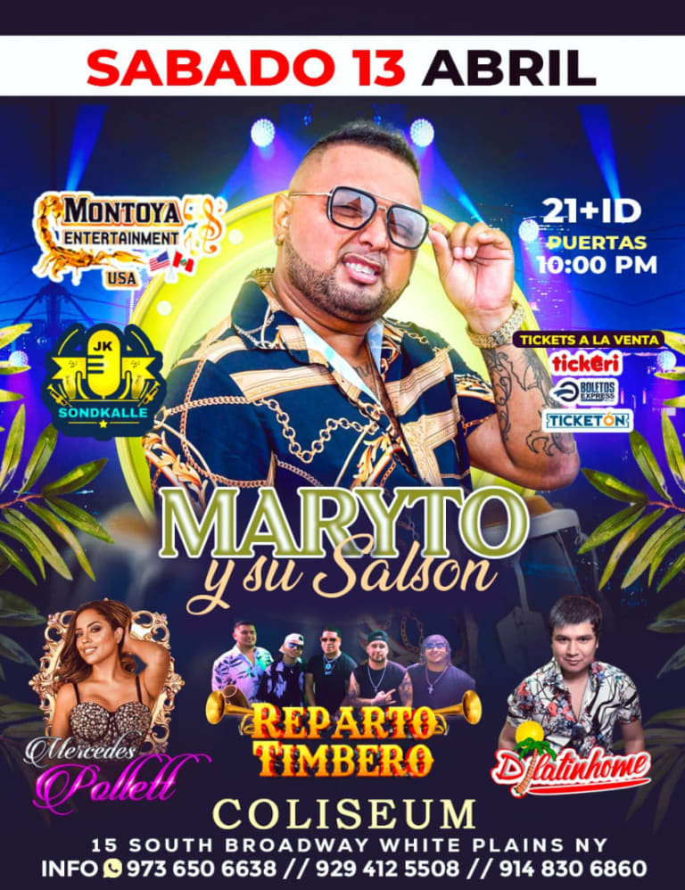 Event - MARYTO Y SU SALSON EN CONCIERTO ! - White Plains, New York - April 13, 2024 | concert tickets