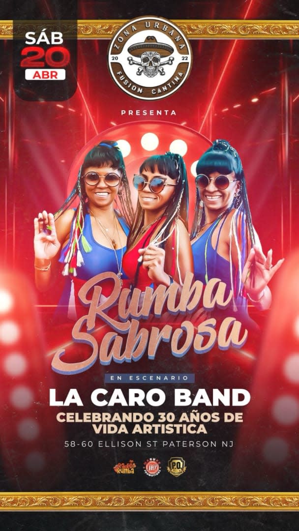 Event -  LA CARO BAND EN NEW JERSEY  - Paterson, New Jersey - April 20, 2024 | concert tickets