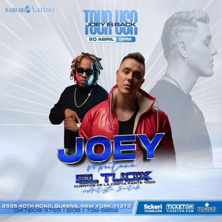 Event - JOEY MONTANA / TUOX CUENTOS DE LA CRIPTA PARTE 1000 CONCIERTO EN NEW YORK - Queens, New York - April 20, 2024 | concert tickets