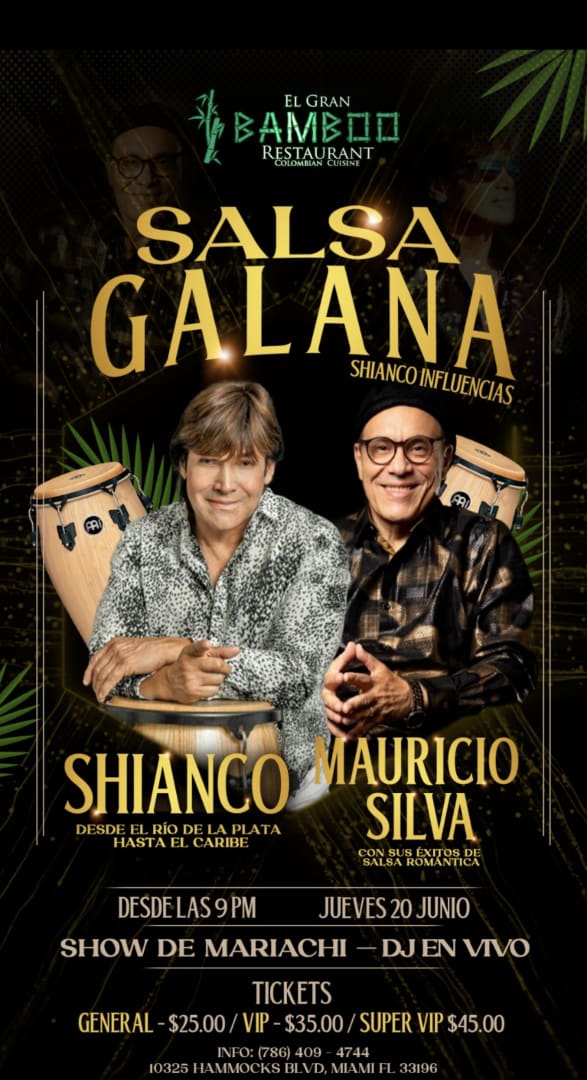Event - Shianco y Mauricio Silva POSTERGADO - Miami, Florida - June 20, 2024 | concert tickets