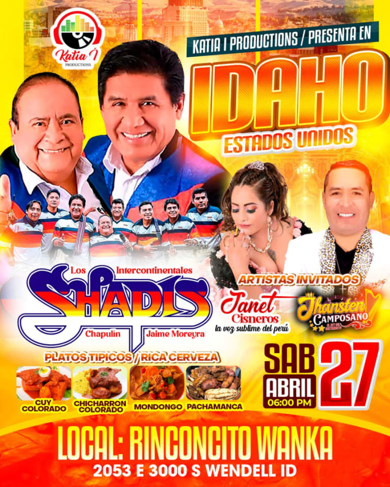 Event - LOS SHAPIS en IDAHO  - Wendell, Idaho - April 27, 2024 | concert tickets