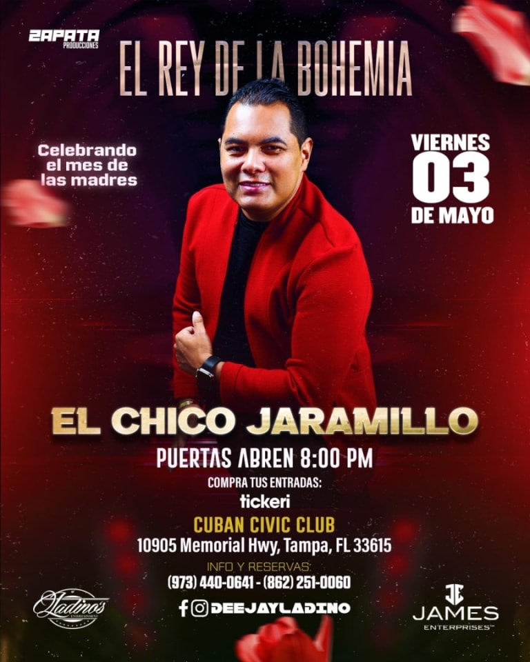 Event - El Chico Jaramillo  - Tampa, Florida - 3 de mayo de 2024 | concert tickets