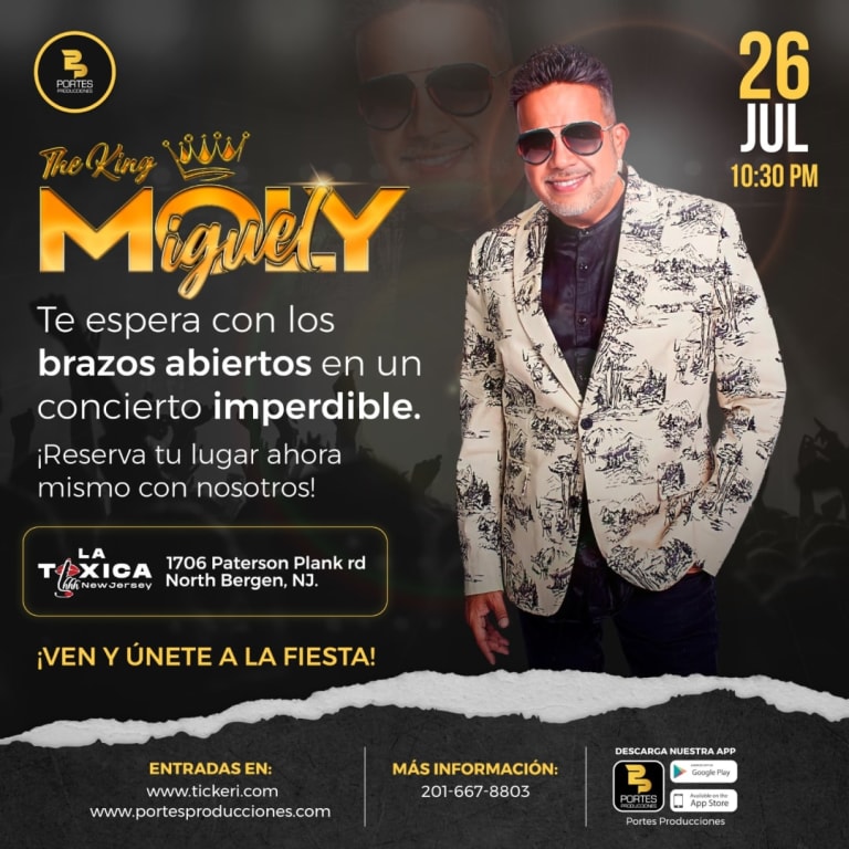 Event - Miguel Moly en New Jersey  - North Bergen, New Jersey - July 26, 2024 | concert tickets