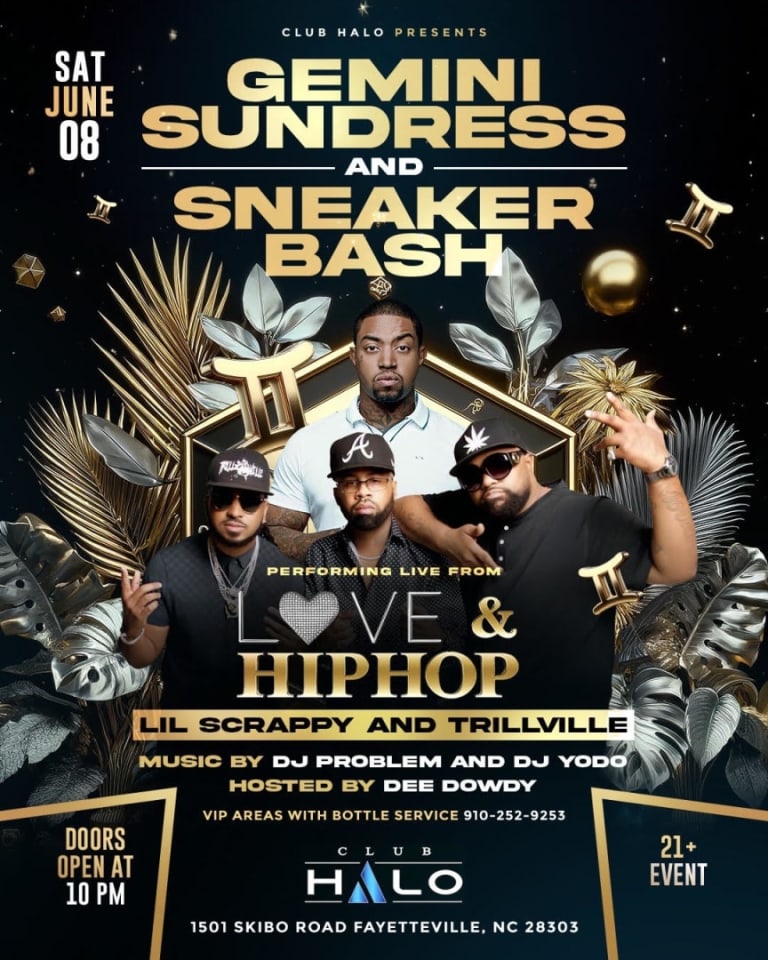 Event - 6/8 - Performing Live LIL SCRAPPY & TRILLVILLE - Gemini | Sundresses & Sneaker Bash - Fayetteville, North Carolina - June 8, 2024 | concert tickets