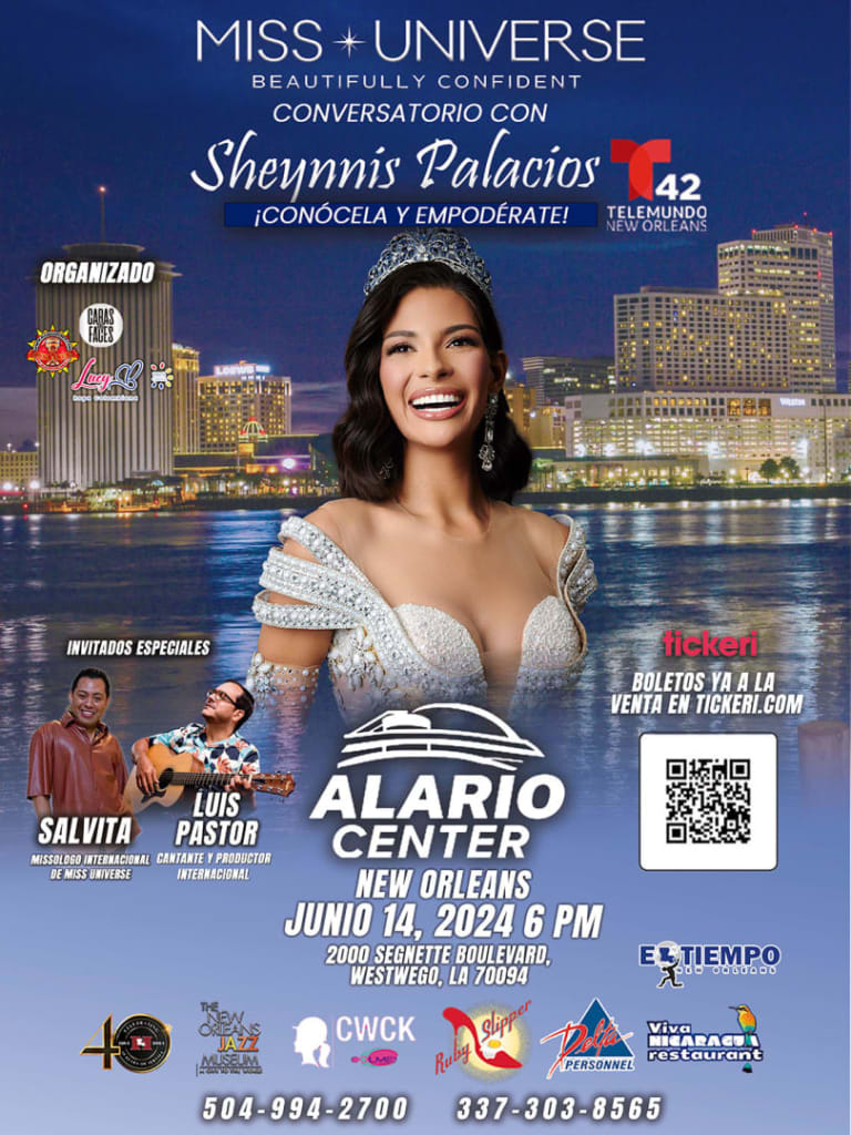Event - Conversatorio con Sheynnis Palacios Miss Universo 2023, Luis Pastor & SALVITA! - Westwego, Louisiana - June 14, 2024 | concert tickets