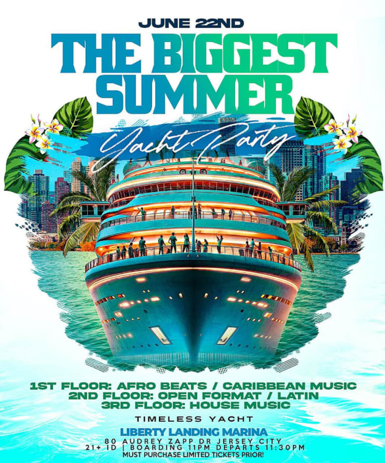 Event - The Biggest Summer Yacht Party At Liberty Landing Marina - Jersey City, New Jersey - June 22, 2024 | concert tickets
