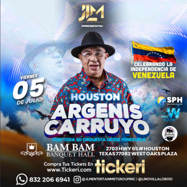 Event - ARGENIS CARRUYO " EL VOLCAN DE AMERICA " EN VIVO ! HOUSTON TEXAS - Houston, Texas - July 5, 2024 | concert tickets