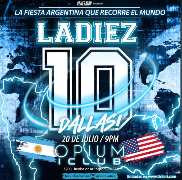 Event - LA FIESTA ARGENTINA QUE RECORRE EL MUNDO  "LA DIEZ" - Arlington, Texas - July 20, 2024 | concert tickets