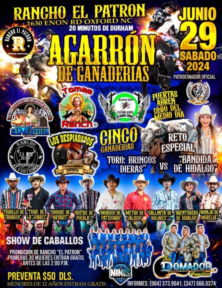 Event - Jaripeo El Patrón  - Oxford, North Carolina - 29 de junio de 2024 | concert tickets