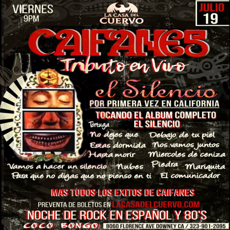 Event - CAIFANES TRIBUTO EN VIVO EN DOWNEY CON LA BANDA EL SILENCIO DE TEXAS - Downey, California - July 19, 2024 | concert tickets