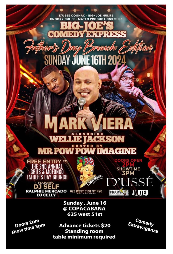 Event - Big Joe's Comedy Express Father's Day Brunch Edition At Copacabana - New York, New York - 16 de junio de 2024 | concert tickets