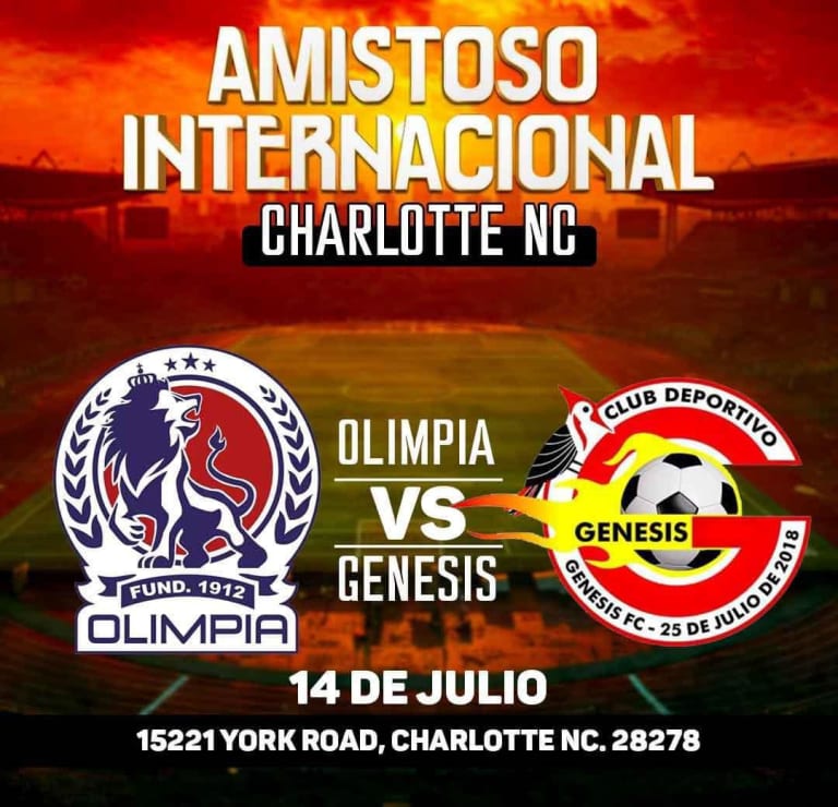 Event - AMISTOSO INTERNACIONAL OLIMPIA VS GENESIS ! CHARLOTTE NC - Charlotte, North Carolina - 14 de julio de 2024 | concert tickets