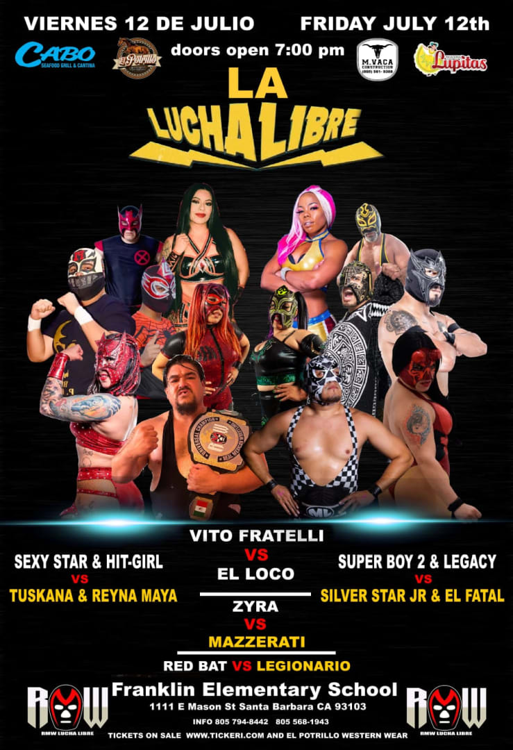 Event - LUCHA LIBRE EN VIVO !pro wrestling  - Santa Barbara, California - July 12, 2024 | concert tickets