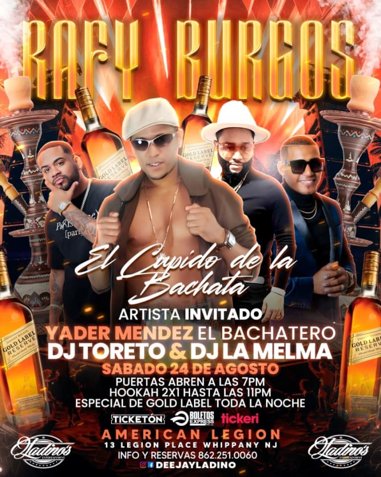 Event - BACHATAZO EN VIVO & DJ LA MELMA - Whippany, New Jersey - August 24, 2024 | concert tickets