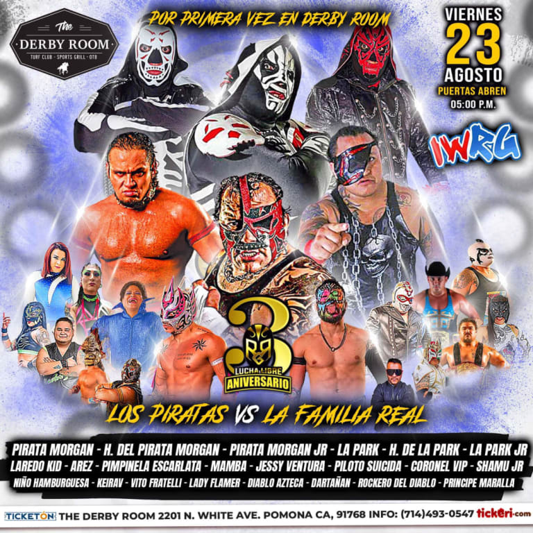 Event - TERCER ANIVERSARIO RGR LUCHA LIBRE ! - Pomona, California - August 23, 2024 | concert tickets