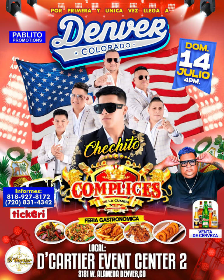 Event - Chechito y los complices de la cumbia en Denver Colorado  - Denver, Colorado - July 14, 2024 | concert tickets